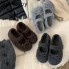 Designer Vintage Butterfly-knot Women Mary Jane Shoes Outdoor Comfort Soft Sole Internal Elevation Concise Cotton Female Shoes