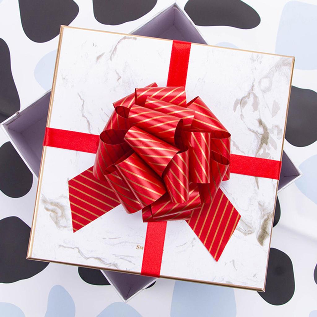 Christmas Pull String Bows  Gift Bows Ribbon for Xmas Present Wrapping Florist Flower Basket Decoration