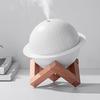 3D Ночник-планета Увлажнитель Тихий USB Мини-увлажнитель воздуха с деревянной подставкой для дома, офиса, спальни, прикроватная лампа, настольный увлажнитель
