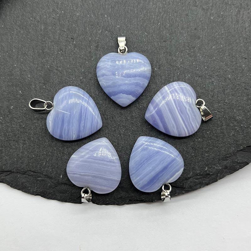 Ожерелье с подвеской из натурального хрустального камня в форме сердца, аксессуары - Ювелирные изделия с подвеской Love