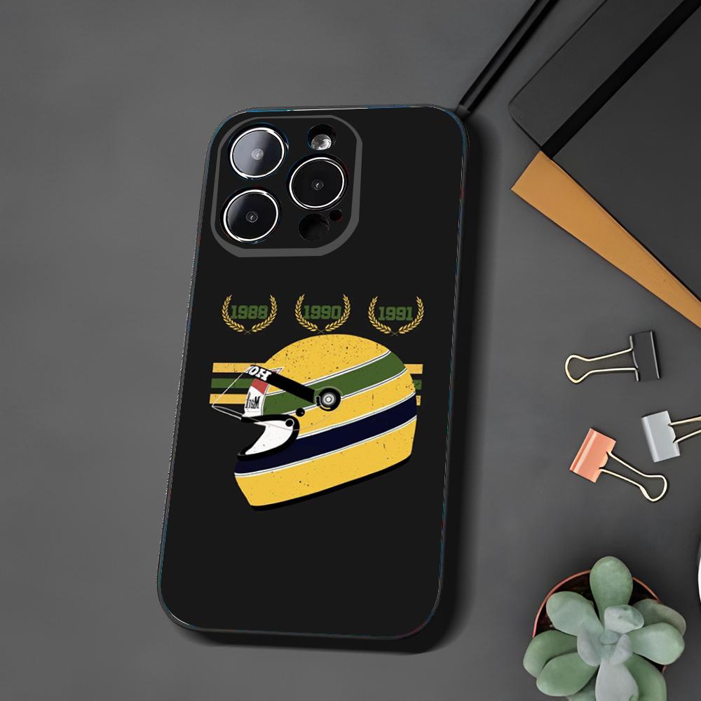 Чехол для телефона Ayrton S-Senna H-Helmet F-F1 Racing Для Iphone 15 11 13 14 Pro Max 7 8 Plus X Xr Xs Max Se2020 12mini Защитный чехол