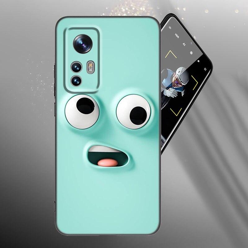 Чехол для телефона с забавным лицом для Xiaomi Mi 10T 11i 11T Note 10 11 Lite NE F1 POCO F3 M3 X3 GT NFC M4 X4 Pro 5G, мягкий черный чехол из ТПУ