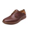 2025 Foreign Trade Shoes Men's Large Size Board Shoes Lace-up Casual Leather Shoes Korean Version Trend Single Shoes Men