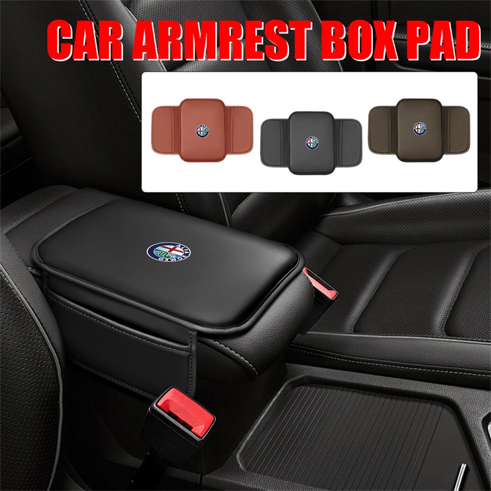 YYCE3 1pc Car Center Console Armrest Box Pad Storage Pocket For Alfa Romeo Sportiva Giulia Stelvio 159 Mito Tonale Brera Accessories