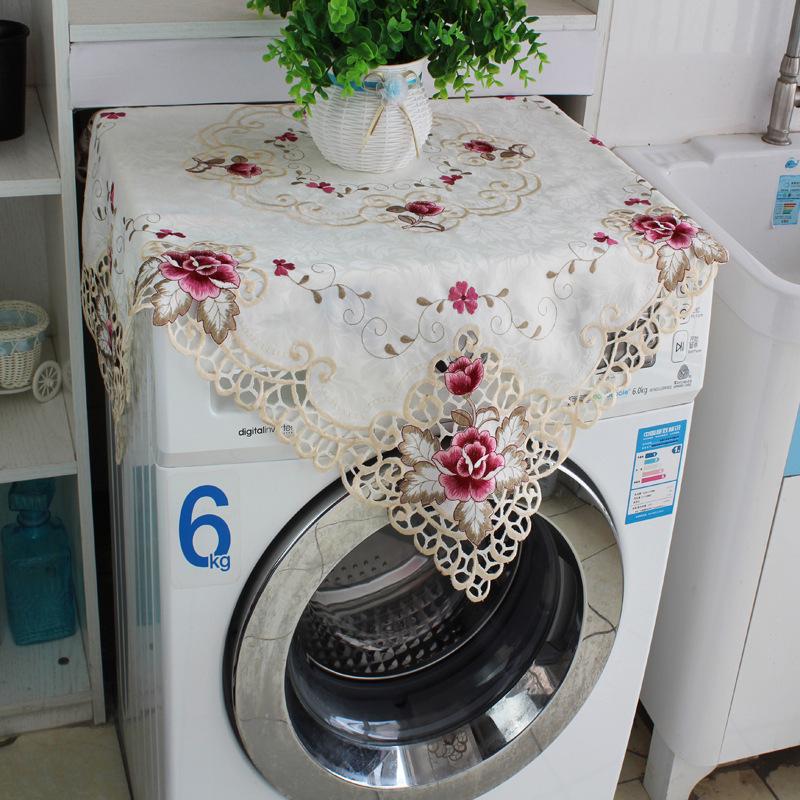 Пасторальный вышитый полиэстеровый набор скатерти и чехлов для стульев - Многоцелевая пылезащитная ткань для дома