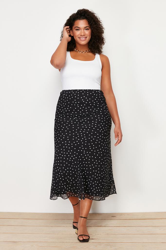 Женская модная темно-синяя джинсовая юбка макси большого размера с разрезом