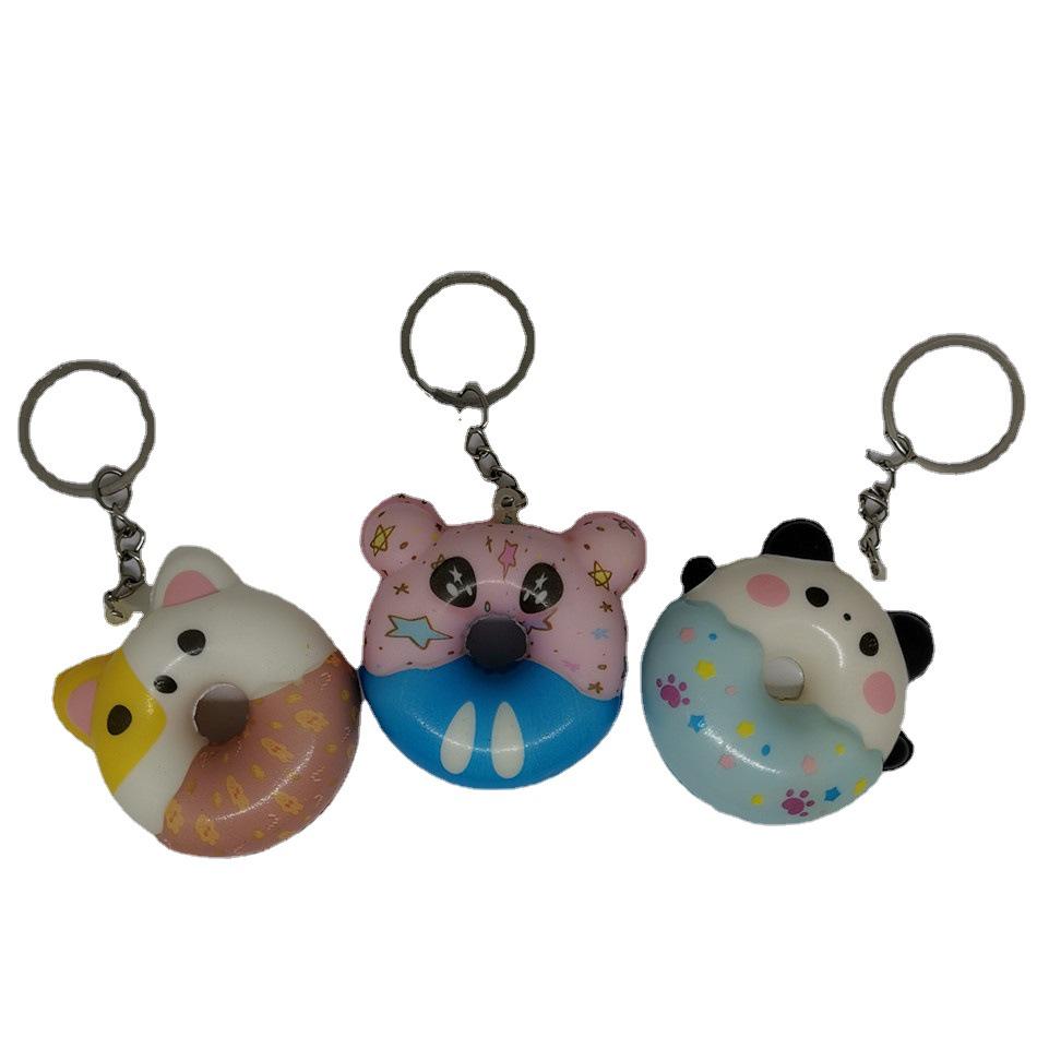 Мультяшный кулон-брелок в виде пончика - SquishyPU медленно восстанавливающий форму, подарок, игрушка