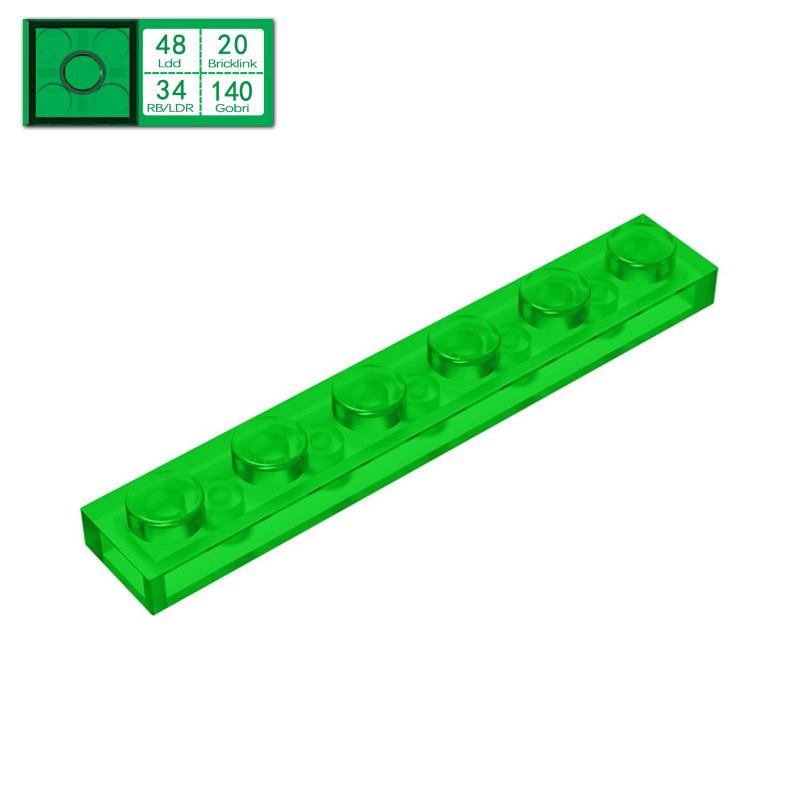 BRICKE 1x6 Thin Plate for Lego 3666 Compatibility – Loose MOC Building Blocks