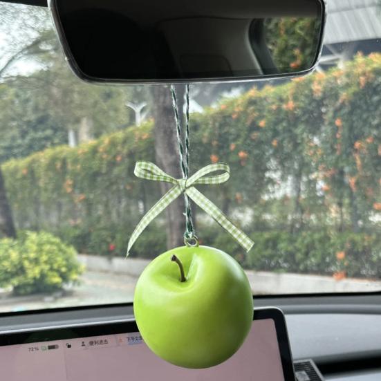Fruit Car Pendants Artificial Foam Fruits Rear Mirror Car Charm Christmas Tree Hanging Ornaments for Auto Accessory Xmas Decor