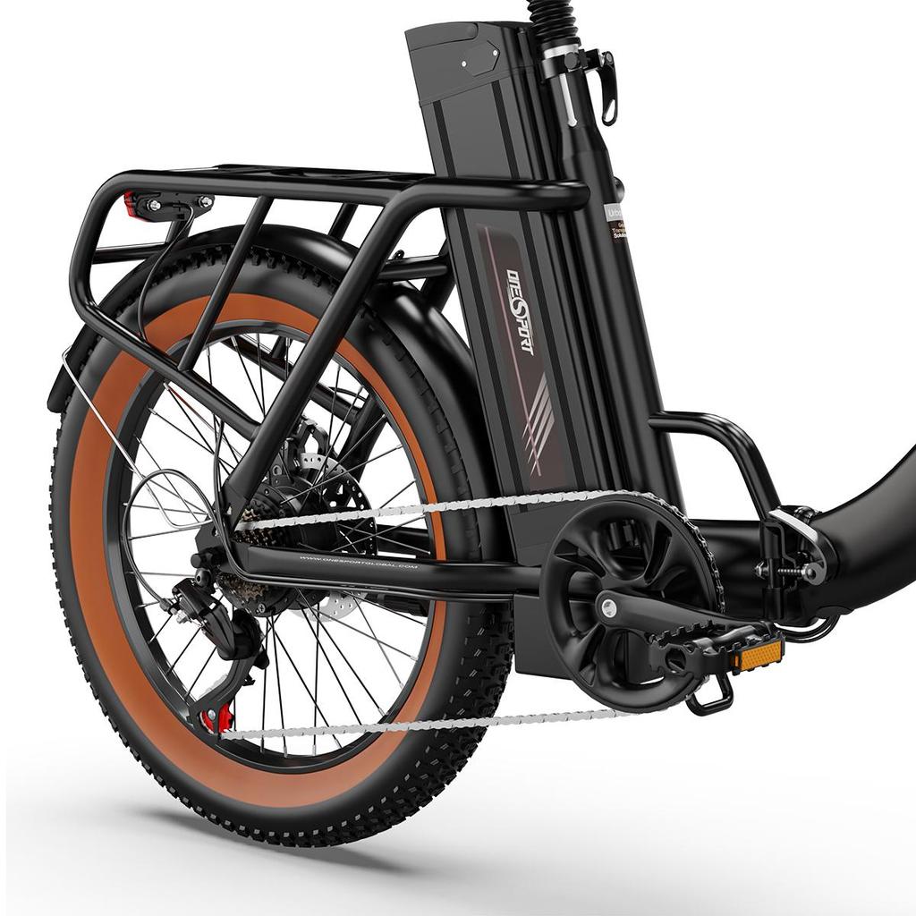 Электровелосипед ONESPORT OT16-2 для взрослых, бесщеточный двигатель 250 Вт, литиевая батарея 48 В 17 Ач, широкие шины 20×3,0 дюйма. Идеально подходит для городских поездок и легкого бездорожья.