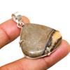 Septerian Stone Gemstone Handmade 925 Silver Plated Jewelry Pendant 1.70"