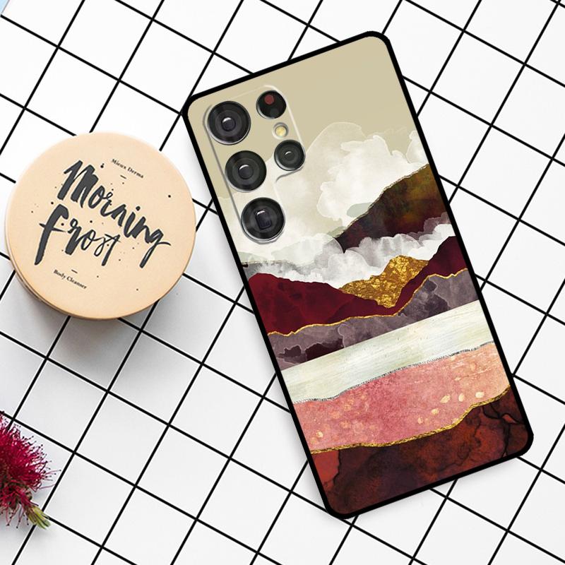 Золотой Пейзаж Чехол Для Samsung Galaxy S24 FE S21 S22 S23 S25 Ultra S9 S10 Plus S20 FE S25 FE Чехол для Телефона