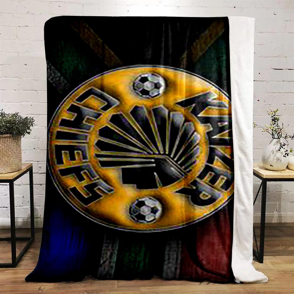 Kaizer Chiefs Logo Design printed Flannel blanket for bedroom, living room, sofa, and nap