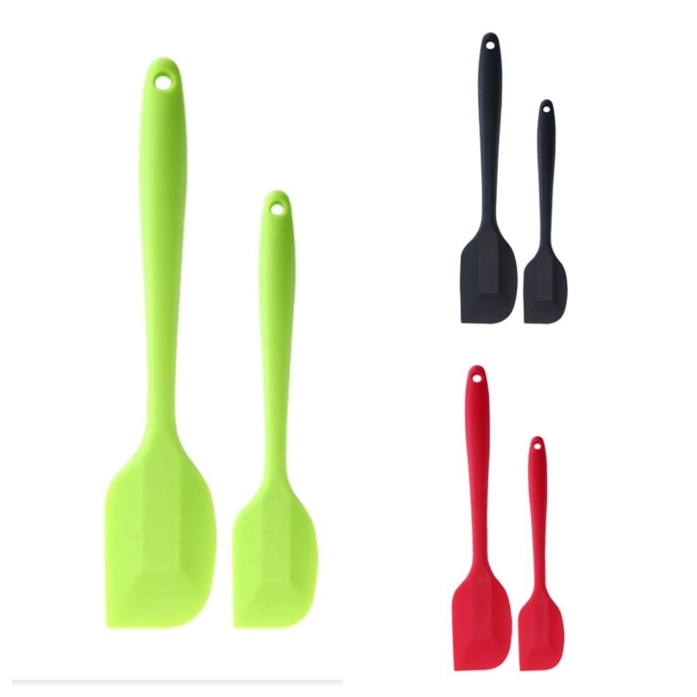 2pcs Long Handle Silicone Spatula Silicone Baking Spatula Set Silicone Butter Spatula Cooking Class