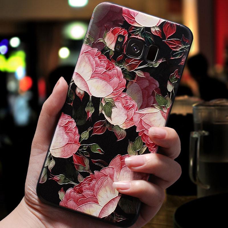 For Google Pixel 7A 7 5G Case Pixel7 Pro 3D Flower Relief Silicone Emboss Covers for Google Pixel 7 Pro 5G Soft 6A 8 Pro Pixel7A