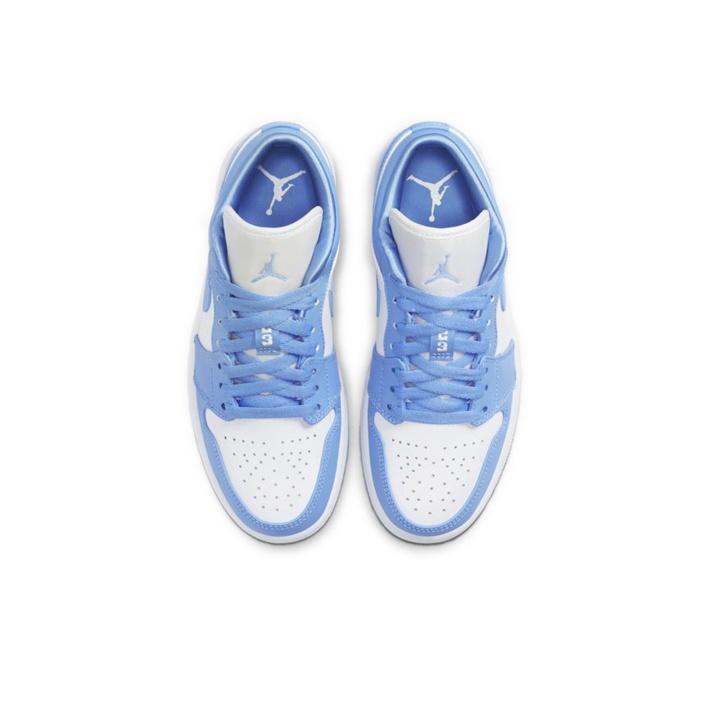 Женские кроссовки Air Jordan 1 Low UNC Синий Университет-Синий Белый AO9944-441