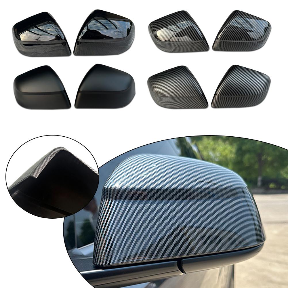 Real Carbon Fiber Rear View Mirrors Cover For Tesla Model Y Launch 2025+ Juniper 2025 Side Door Rearview Mirror Cover