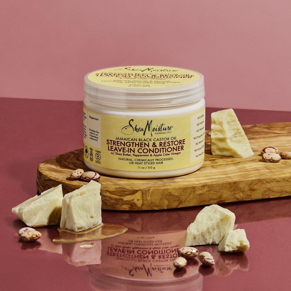 Увлажнение Ши Ямайское черное касторовое масло Укрепление Восстановление Несмываемый кондиционер 11,0 унций