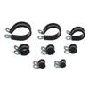 10Pcs Rubber Lined P Clips Wiring Hose Clamp Pipe Cable Mounting Fix Fasteners Hardware Electrical Fittings 6-50mm