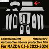 Car Interior Coverage Stickers Trim Bright Repair Membrane Protective TPU Film For Mazda CX-5 CX5 2017-2024