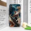 Забавный Абстрактный Акула Черный Кот Чехол для Телефона для Honor Huawei 200 100 400 PRO 80 90 Lite X9 X8 X7 Magic 7 6 5Pro Матовый Мягкий Чехол