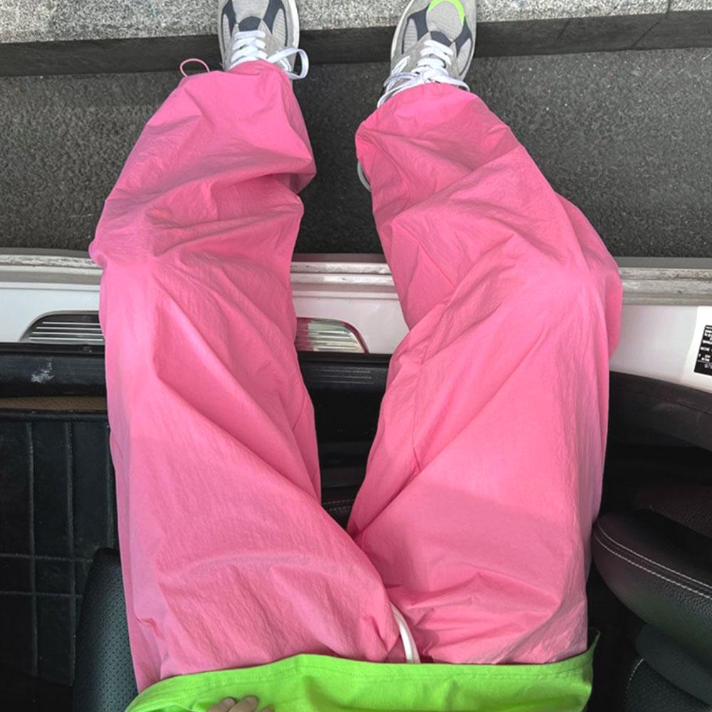 Мужская одежда Y2K, зеленые летние спортивные штаны большого размера, широкие брюки-карго из ледяного шелка, быстросохнущие спортивные штаны, спортивные штаны, брюки женские, корейские, 2023