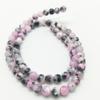 6/8/10mm Pink Zebra Persian Jade Natural Beads Jewelry Accessories