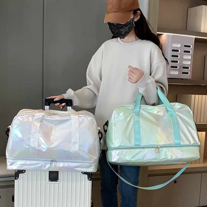 Многофункциональная дорожная сумка-даффл большой вместимости, легкая нейлоновая сумка-тоут для выходных для спортзала, спорта, поездок на ночь