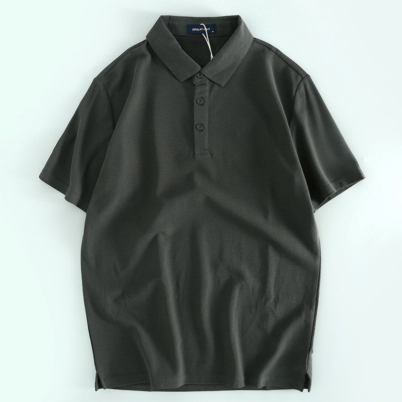 Export Tail Order Factory Leftover Stock Summer Thin Short-Sleeved Polo Shirt Loose Plus Size Men Business Casual Top Clothes