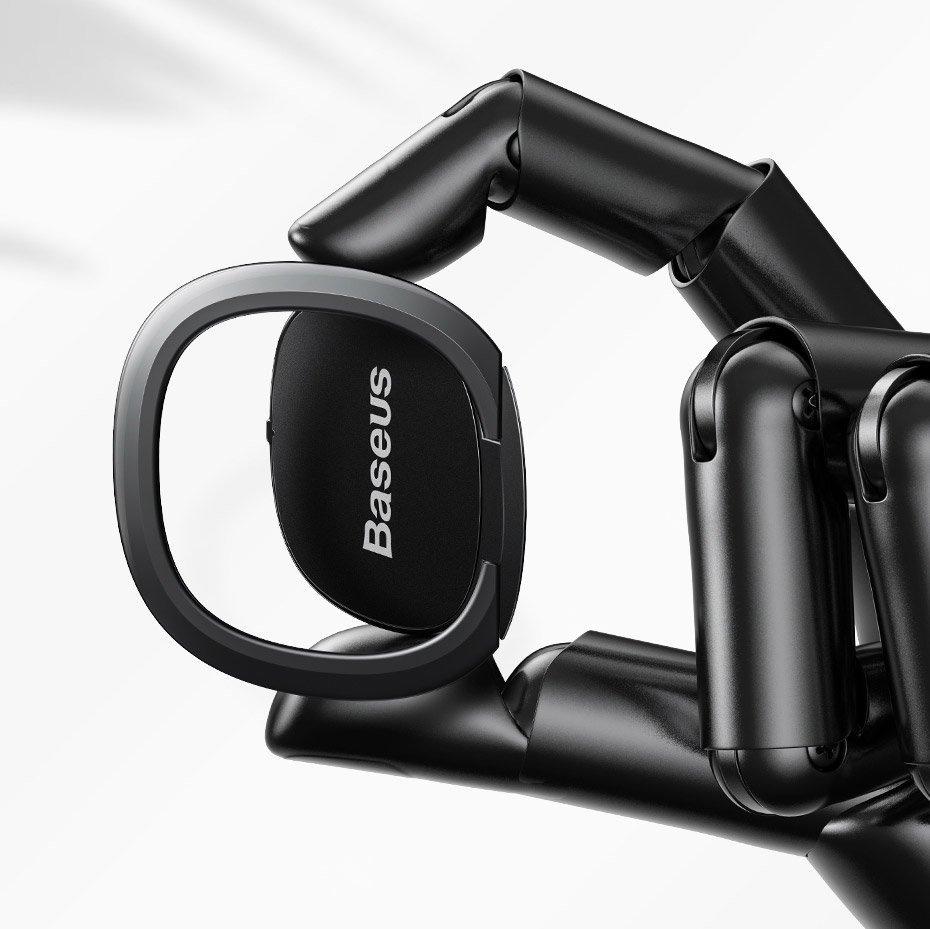 Baseus Ultra-Thin Adhesive Silver Phone Ring Holder Stand (SUYB-0S)