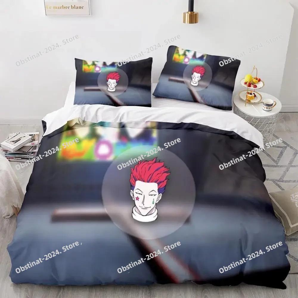 Модный аниме постельный комплект HUNTER×HUNTER Односпальный Полуторный Двуспальный Кинг-сайз Комплект для кровати Взрослый Детский Спальня Комплекты пододеяльников Домашний текстиль