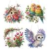 Acrylic Special Shape Birds 5D DIY Diamond Painting Dots Pendant DIY Diamond Art Pendant Kit Diamond Painting Hanging Pendant