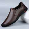 Мужские универсальные повседневные туфли из коровьей кожи первого слоя, новые брендовые модные дышащие удобные мокасины, элегантные деловые туфли на низком каблуке