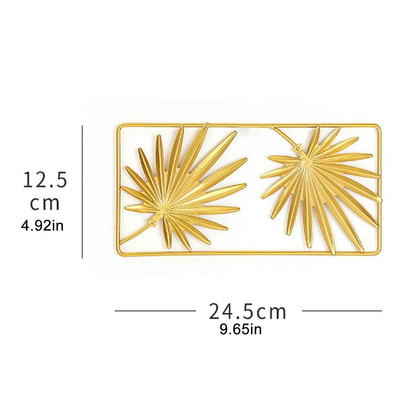 Nordic Metal Leaf Iron Wall Hanging Plant Wall Подвесной настенный светильник Mural Спальня Гостиная Домашний декор Черепаха Лист Украшение стены