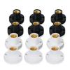 10PCS E14 Black white 6A 220V Conversion Flat Lamp Holder Lamp Switch Environmental Protection Screw Small Screw Home Decoration
