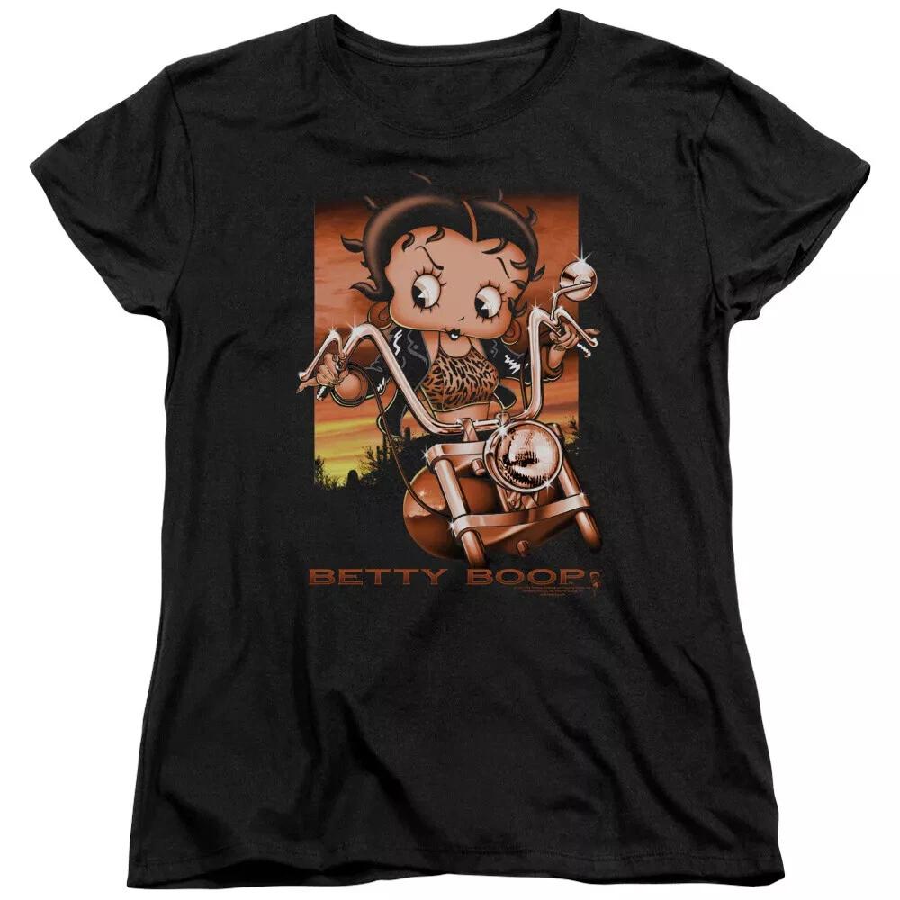 Женская футболка Betty Boop "Закатный всадник"