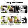 Espresso Coffee Machine 5 Bar 2-4 Cup 240ml Capacity 800W Espresso Maker with Steam Milk Frother
