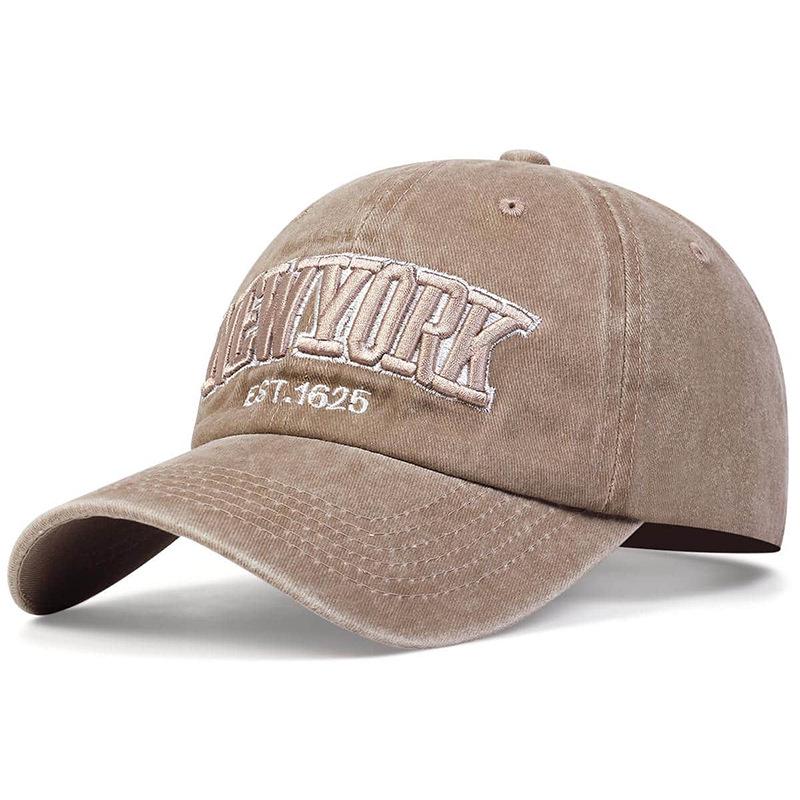 Бейсболка с вышивкой 'NEW YORK' - Стирка, Весенне-осенний стиль