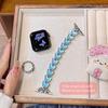 Эластичный ремешок-браслет с бриллиантами-бабочками для iWatch Ultra 10 9 8 42 мм 45 46 мм 49 мм Женский ремешок для Apple Watch 7 6 5 4 40 мм 41