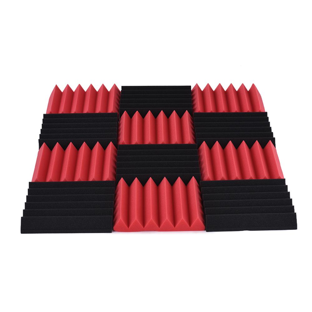 12 упаковок студийной акустической пены, губчатых панелей, плитки, звукопоглощающей звукоизоляционной пены, треугольника