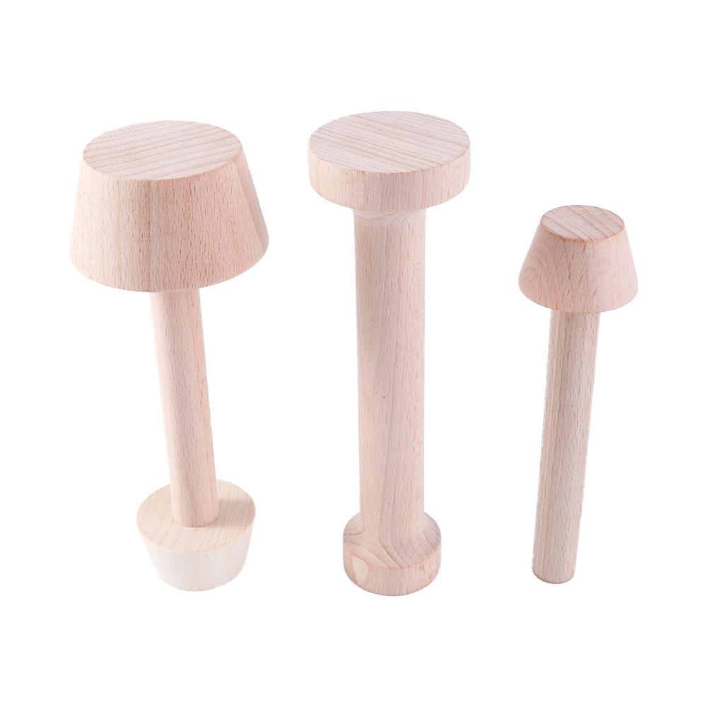 Cake Portable Double Sided Wooden Egg Tart Pusher Tart Tamper Eggtart Mold Pastry Tools Dough Press