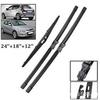 Комплект передних и задних щеток стеклоочистителя для Hyundai I30: 24", 18", 12" Бескаркасные лезвия с резиновыми полосками