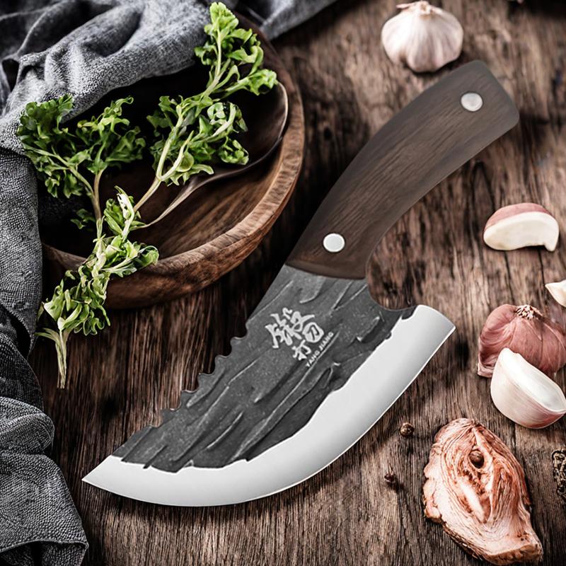 Kitchen Knives Meat Cleaver Chef Knife Fish Knife Butcher Boning Knife with Wood Handle Slicing Vegetable Paring Cutting Tools