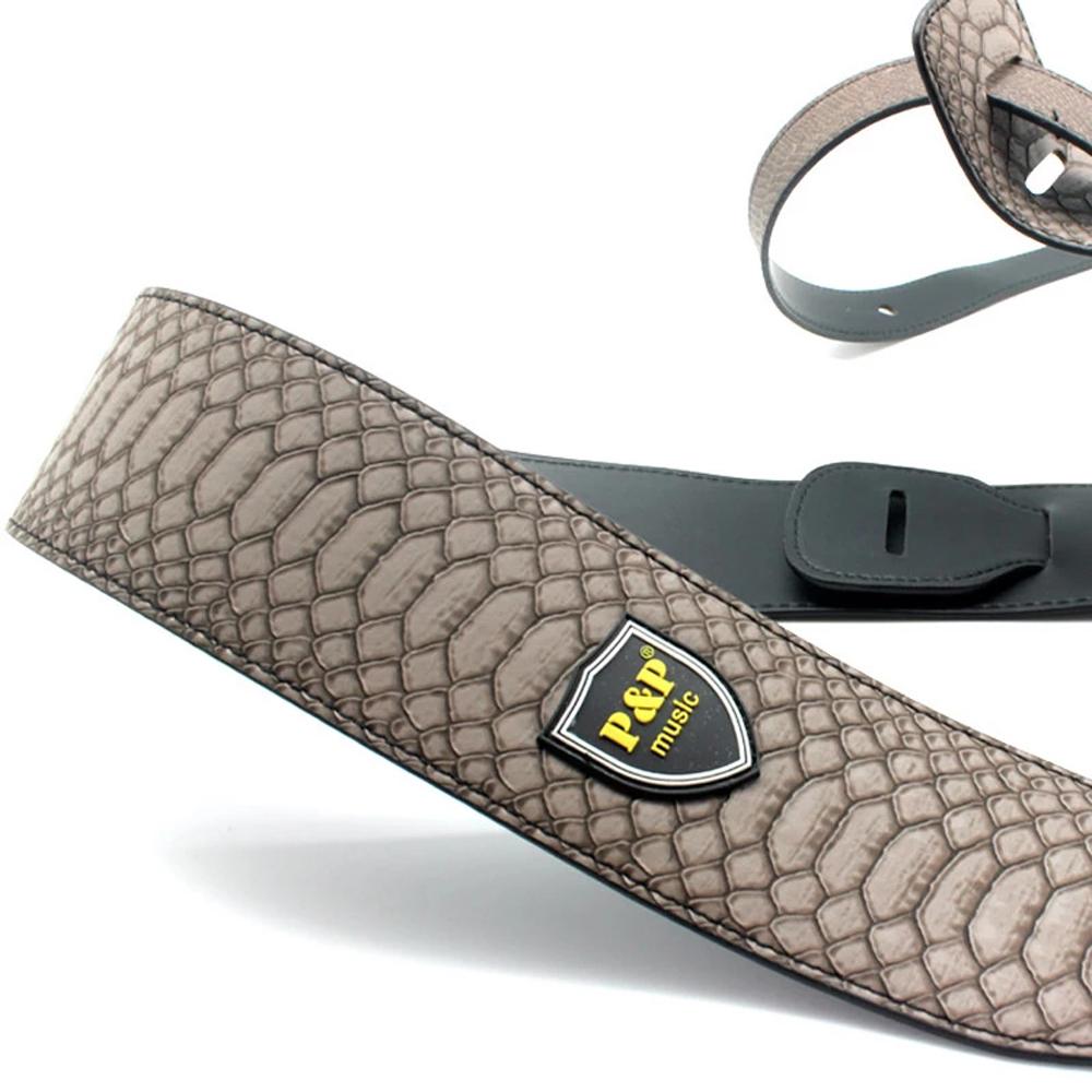 Guitar Parts Soft Belt Embossed Acoustic Guitar Strap Leather Guitar Strap Electric Guitar Strap