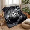 Newcastle United Football Print Flannel Blanket, Soft Warm Lightweight Throw Blanket for Sofa Bed Camping