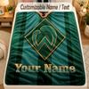 Flannel BlanketWerder Bremen FC Custom Name Text Personalized Soft Warm Throw Blanket Home Decor Gift