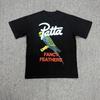 Simple Classic Letters Logo Parrot Print Patta Short Sleeve Tshirt Casual Fashion Cotton Loose Tee Tops T Shirt For Unisex Unisex