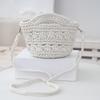 Spring/Summer Fashion Solid Color Small Handbag Art Retro Woven Shoulder Bag Hollow Mini Cute Crossbody Bucket Bag CLE