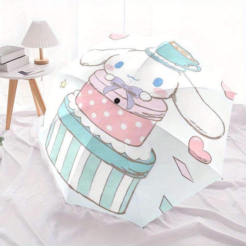 1pc Sanrio Gift Cinnamoroll Pattern Pattern Automatic Umbrella is Fashionable and Good-Looking, a Portable 3-Fold Umbrella, Suitable for Travel and Da