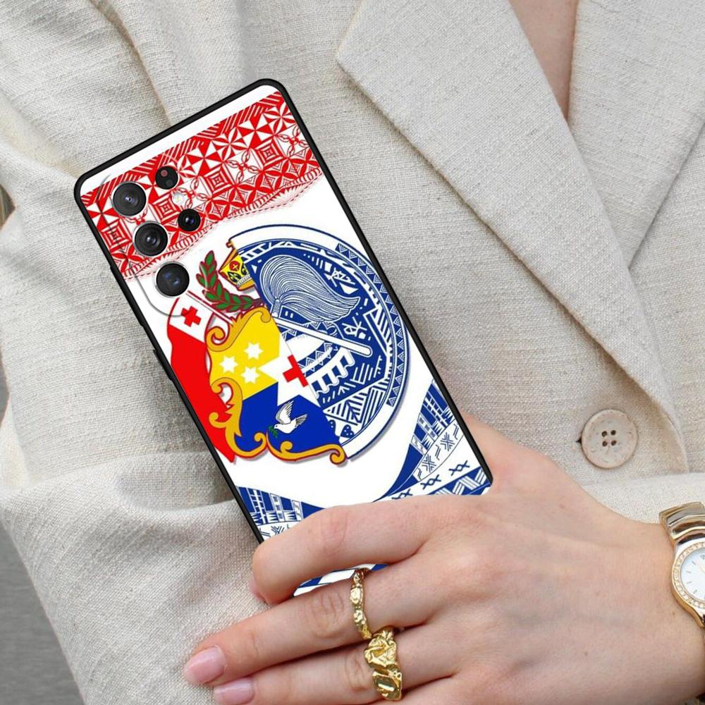 Tongan Coat of Arms Tonga Cell Phone Case for Samsung Galaxy S26 Ultra S25 S24 S23 S22 S21 S20 Note10 Cover